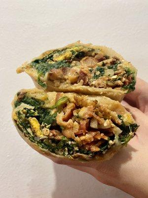 Spinach Breakfast Burrito