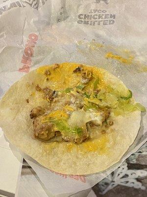 Chicken soft taco