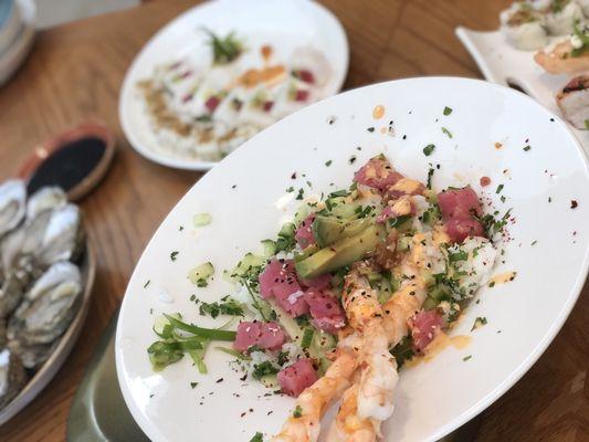 Shrimp & Ahi Tuna Poke bowl