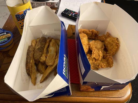 Chicken tenders and fries