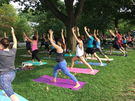 yoga in the park