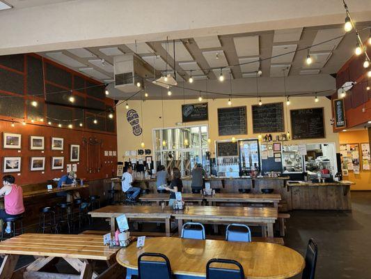 Beautiful bar and nice dining room.