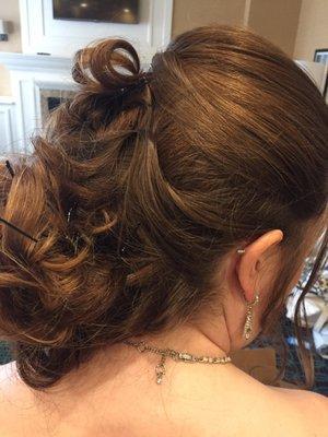 Fallen updo before the wedding