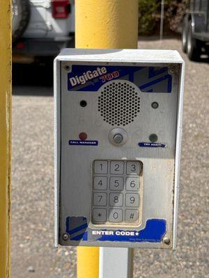 Gate access secured by your personal PIN