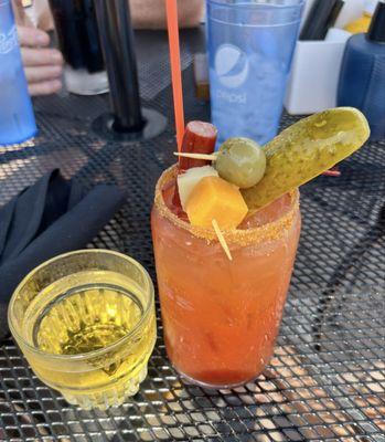 Bloody Mary with beer chaser