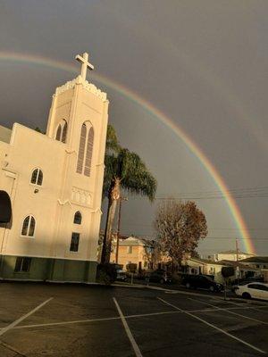 Double Rainbow over Media City Church