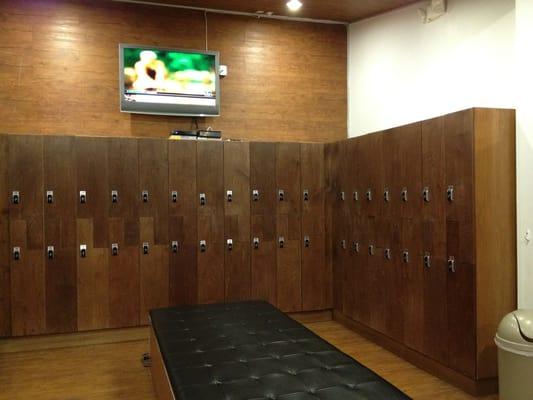 Men's locker room.