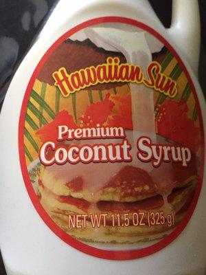 Decent price on the coconut syrup and no tax