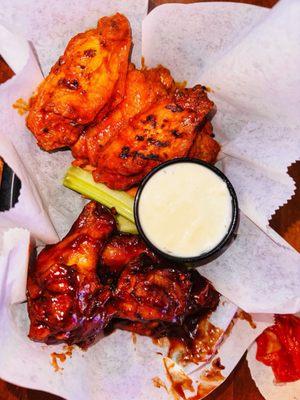 #1. Rated Grilled Wings -Hot and Bourbon