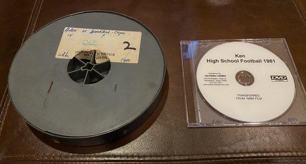 1981 High School (40yrs old) reel converted into a quality DVD