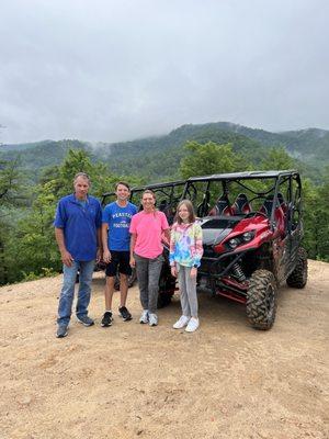 Family photo at Off-Road Gatlinburg.