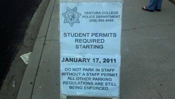 Dont get a ticket...school is expensive enough!