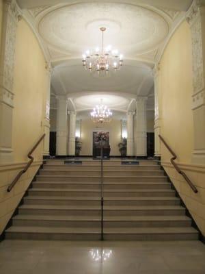 Stairway from lower level to Foyer