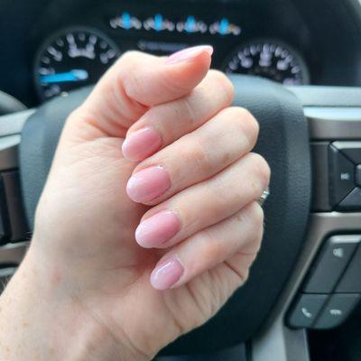 Light pink ombre dip