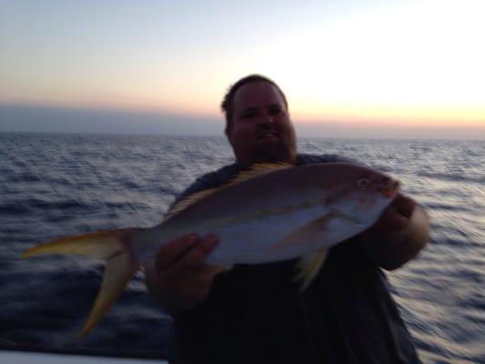 First flag yellow tail  ! What a beast ! Such good eating!