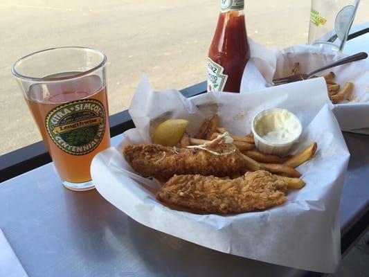 Perfect Friday meal: Fish and Chips and a beer