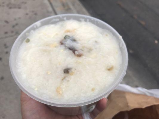 Thousand yr old egg and pork congee