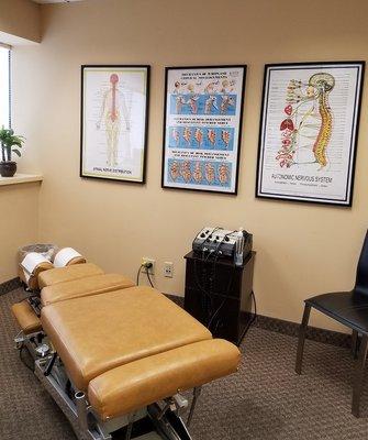 Electrical muscle stimulation is electrical currents that benefits patients along with Chiropractic care.