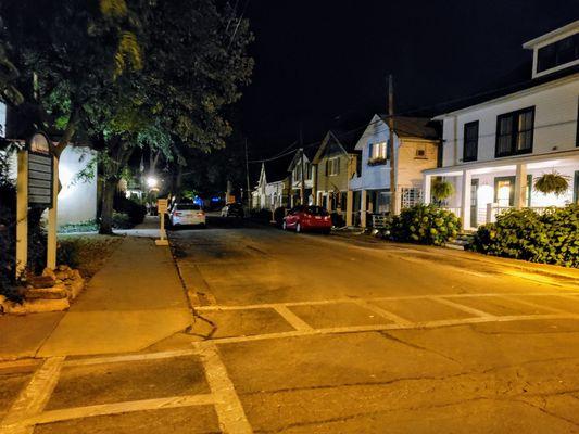 2nd St. at Night in Central Lakeside Marblehead