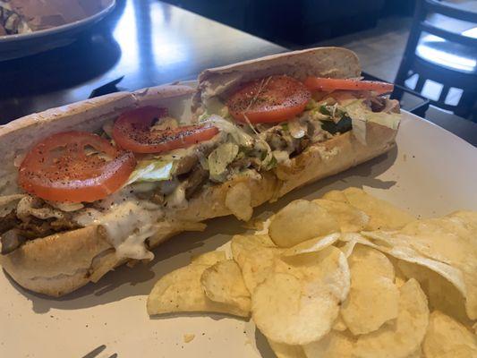 Cheesesteak with  Giuseppes Cheese Steak Special Hot Sub