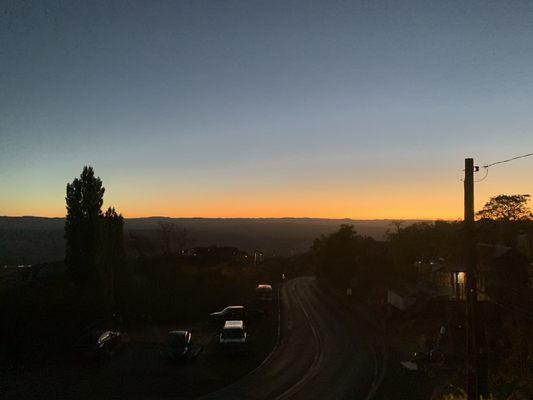 Sunset on the balcony