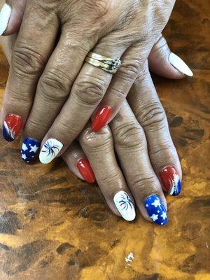 4th of July nails