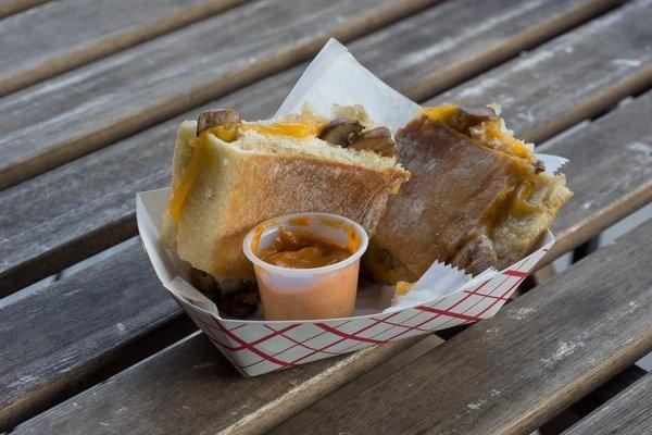 Morabito Melt - Grilled bella mushrooms, onions, garlic, cheddar & chipotle dip