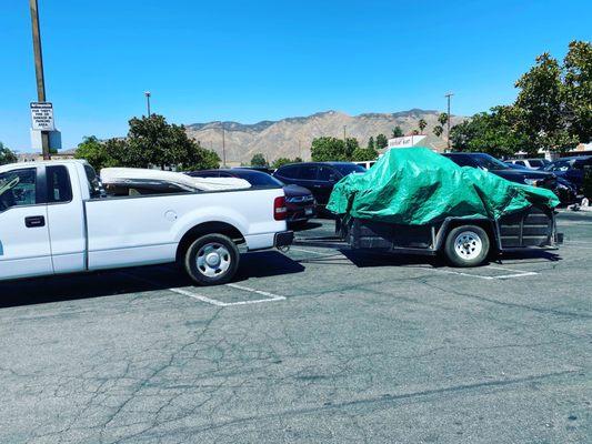 Truck and trailer haul