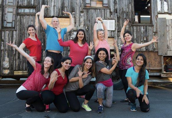 Monsoon Dance Company dancers, instructors and students unite for an outdoor performance in Palo Alto, May 2017