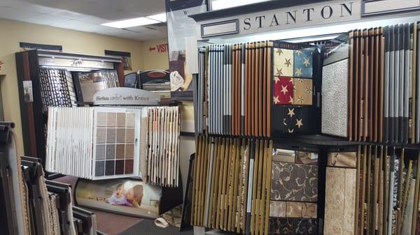 Stanton's beautiful carpets make great "area rugs"! We can make anything in the store into a custom area rug.