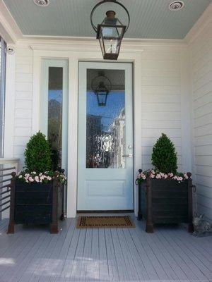 Traditional Wood door with Wavy Glass