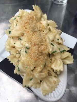 Don't sleep on the crab mac & cheese!