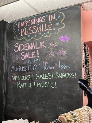 Next sidewalk sale info! (2023)