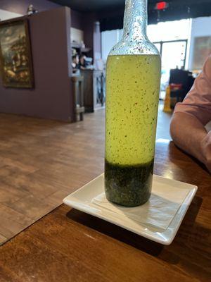 Fresh bread, herbs and DIPPING OIL