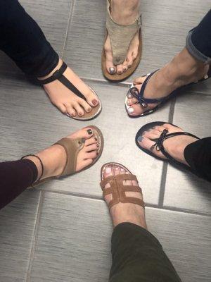 My sisters, daughters and I celebrated a birthday at HT Nails & Spa.  Thank you to HT Nails & Spa for a fun time and fabulous pedicures!