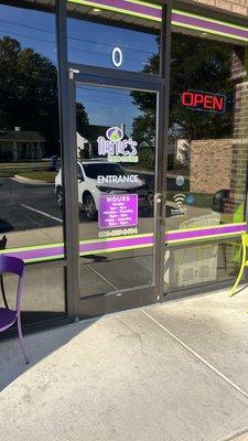 Entrance to the ice cream shop