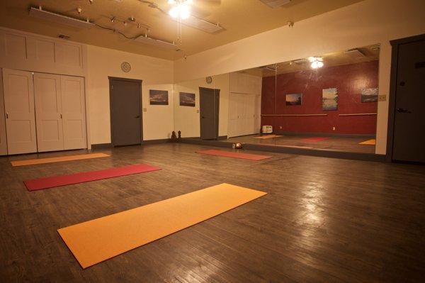 Yoga studio, heated and non-heated classes