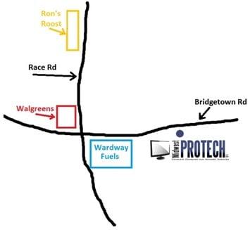 Quick reference map if you're familiar with the Bridgetown/Cheviot area.