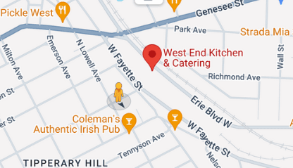 Map showing West End Kitchen