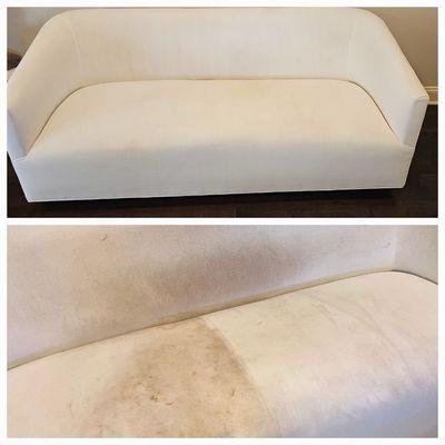 Velvet sofa cleaning