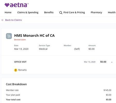 They already billed Medi-cal but tried to get paid again with Aetna; got denied!