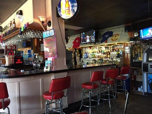 This is the Bar area. The only other seating is along the walls of the bar area.