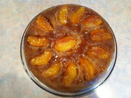 Peach upside down cake