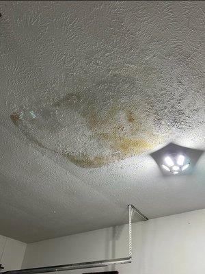 Interior water damage.