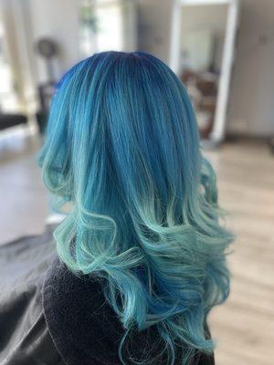 The lovely turquoise with a splash of aqua!!! Call me a mermaid!