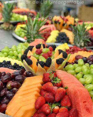 Our yummy and fresh fruit platters!