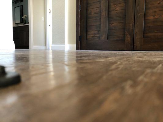 Hardwood and custom closet doors