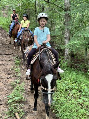 Our 6 and 7 year olds riding solo