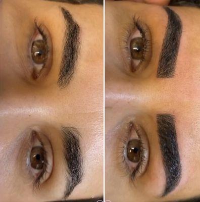 Beautiful micro blading before and after @Mehreen's Glam Lounge 2062398962