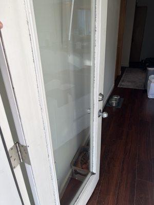 Full mold frame on non-weathertight door